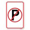 Signmission No Parking Symbol Heavy-Gauge Aluminum Sign, 12" x 18", A-1218-23655 A-1218-23655 - alternate 1